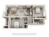 The Lakehouse Apartments The Dock House 3D Floor Plan The Lakehouse Apartments The Dock House 3D Floor Plan